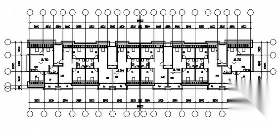 [青岛]某六层廉租房工程建筑方案图cad施工图下载【ID:149843146】