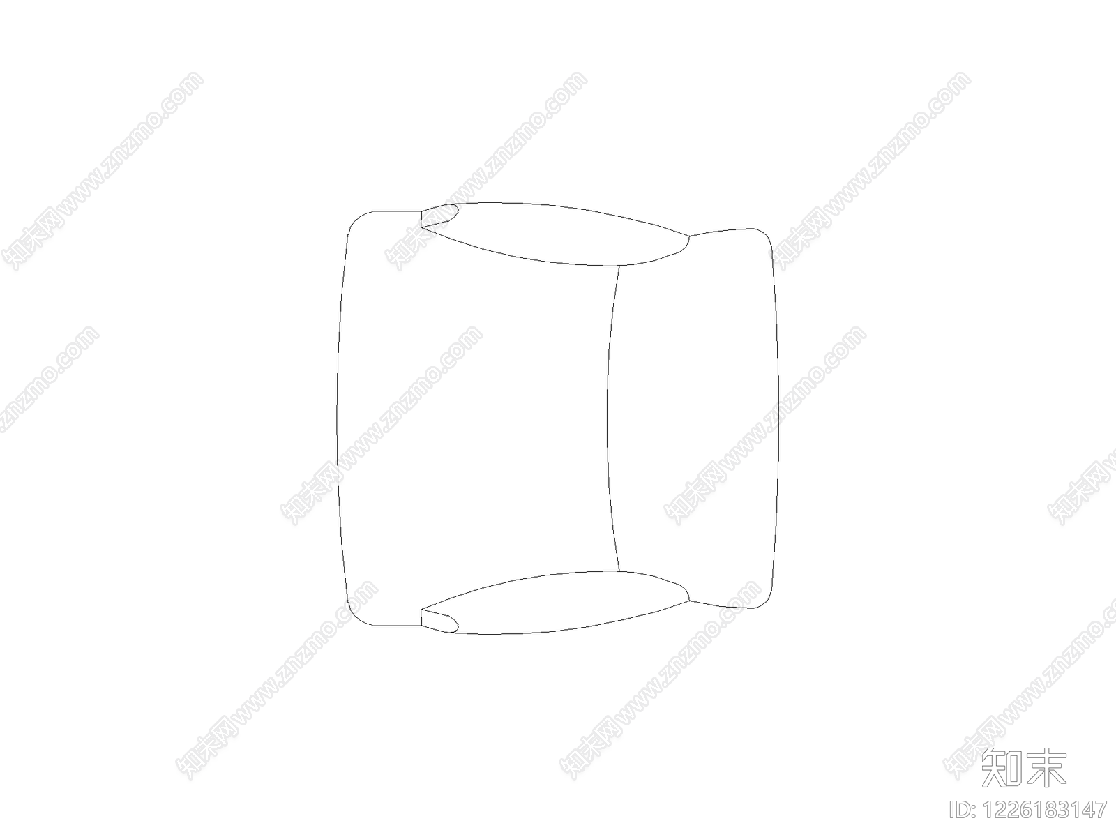 沙发cad施工图下载【ID:1226183147】