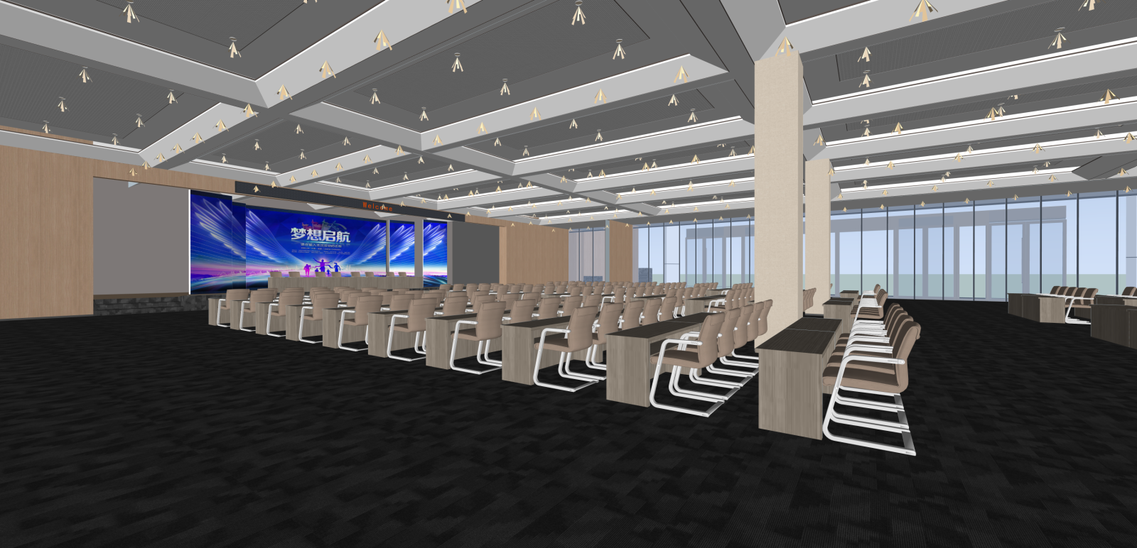 现代其他酒店空间SU模型下载【ID:1215949102】