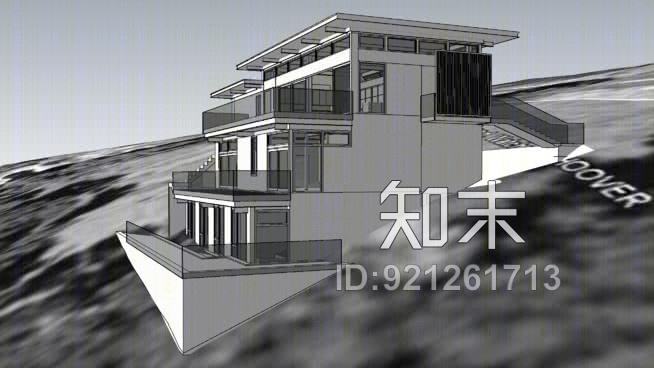 现代建筑SU模型草图