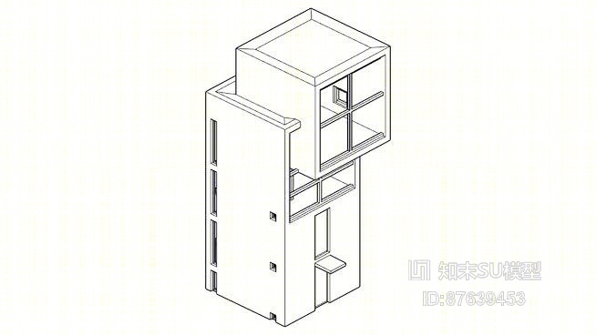 艺术风格建筑SU模型下载【ID:87639453】