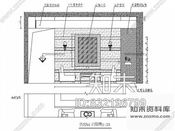 图块/节点精装书房立面图cad施工图下载【ID:832196799】