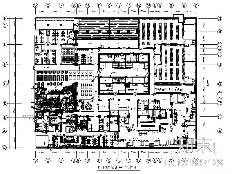 某国际大酒店局部室内装修图cad施工图下载【ID:161987129】