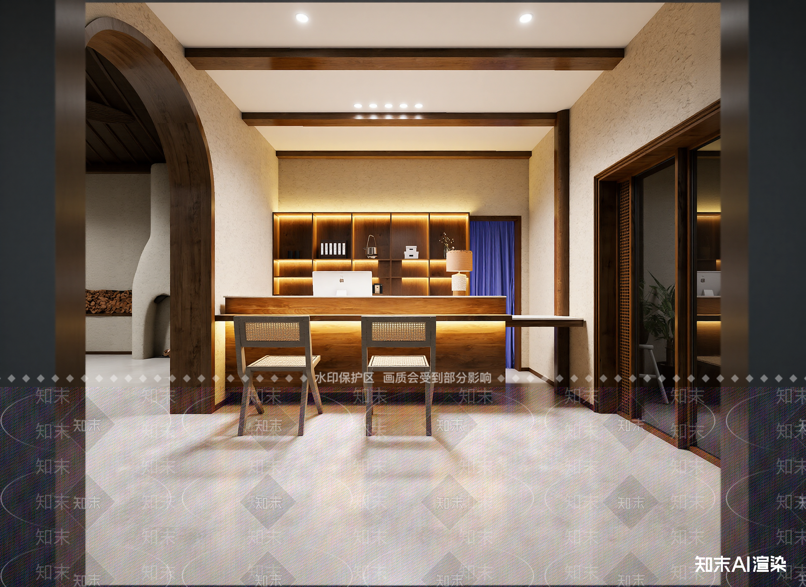 侘寂接待室3D模型下载【ID:1214302238】