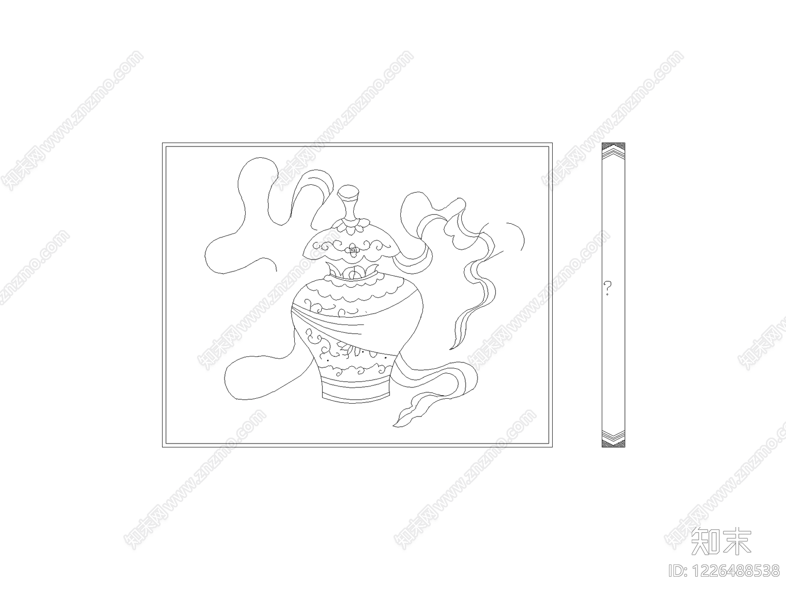 摆件cad施工图下载【ID:1226488538】