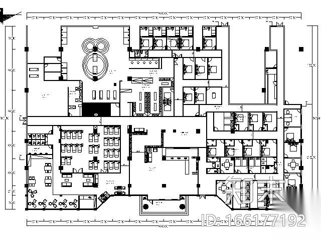 [浙江]某市洗浴休闲中心装修图cad施工图下载【ID:166177192】