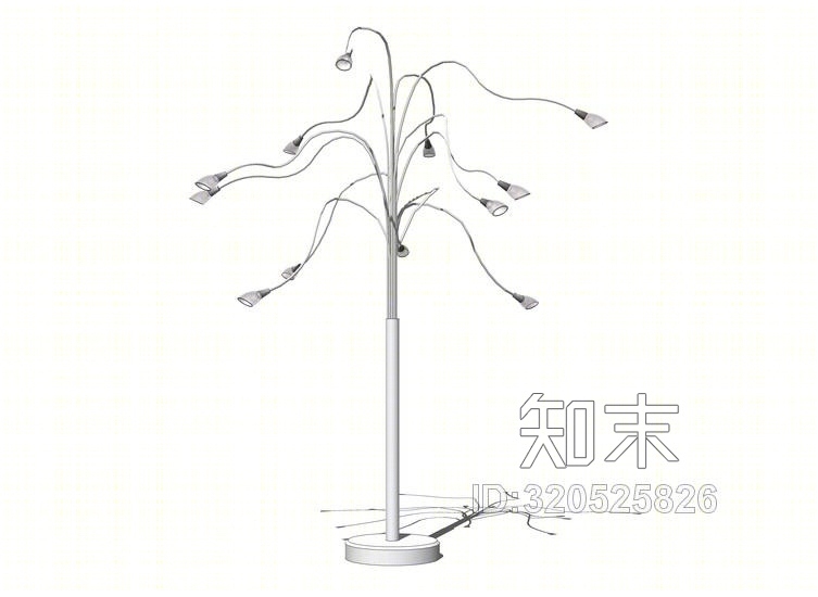 落地灯SU模型下载【ID:320525826】