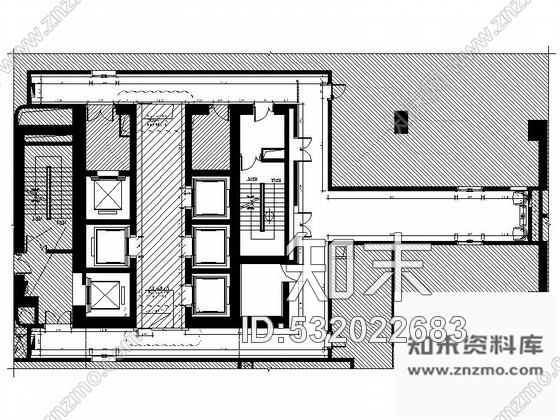 施工图上海枢纽中心高档休闲会所电梯厅CAD装修施工图含效果施工图下载【ID:532022683】