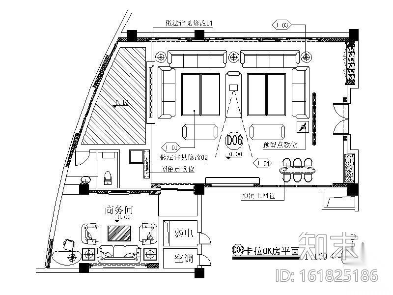 奢华KTV包间装修图cad施工图下载【ID:161825186】