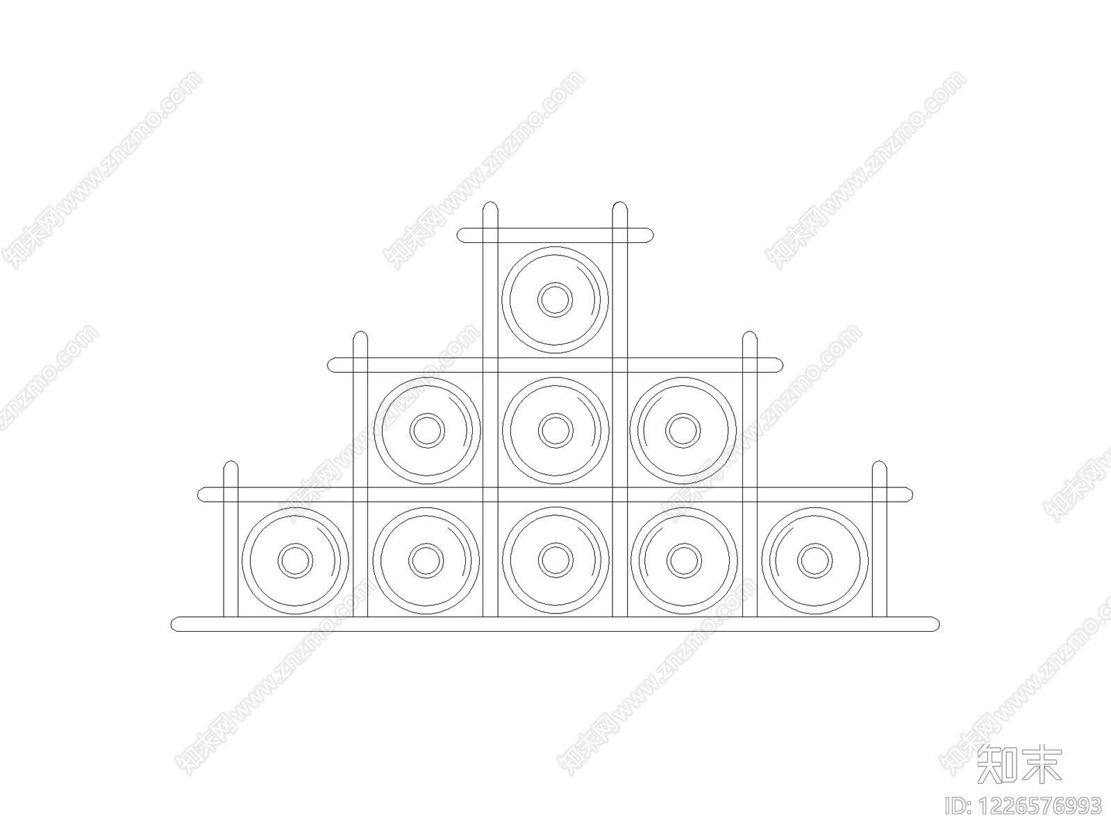 背景墙cad施工图下载【ID:1226576993】