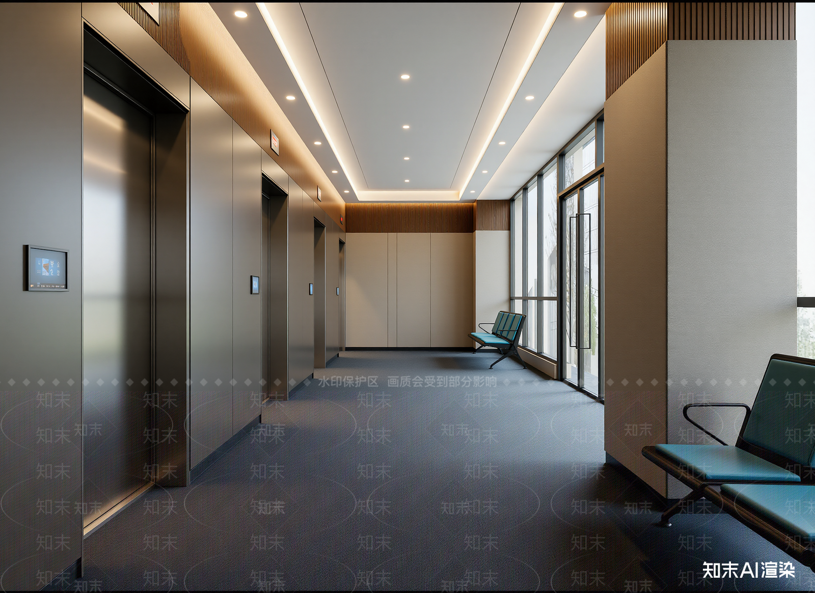 现代走廊3D模型下载【ID:1214757403】