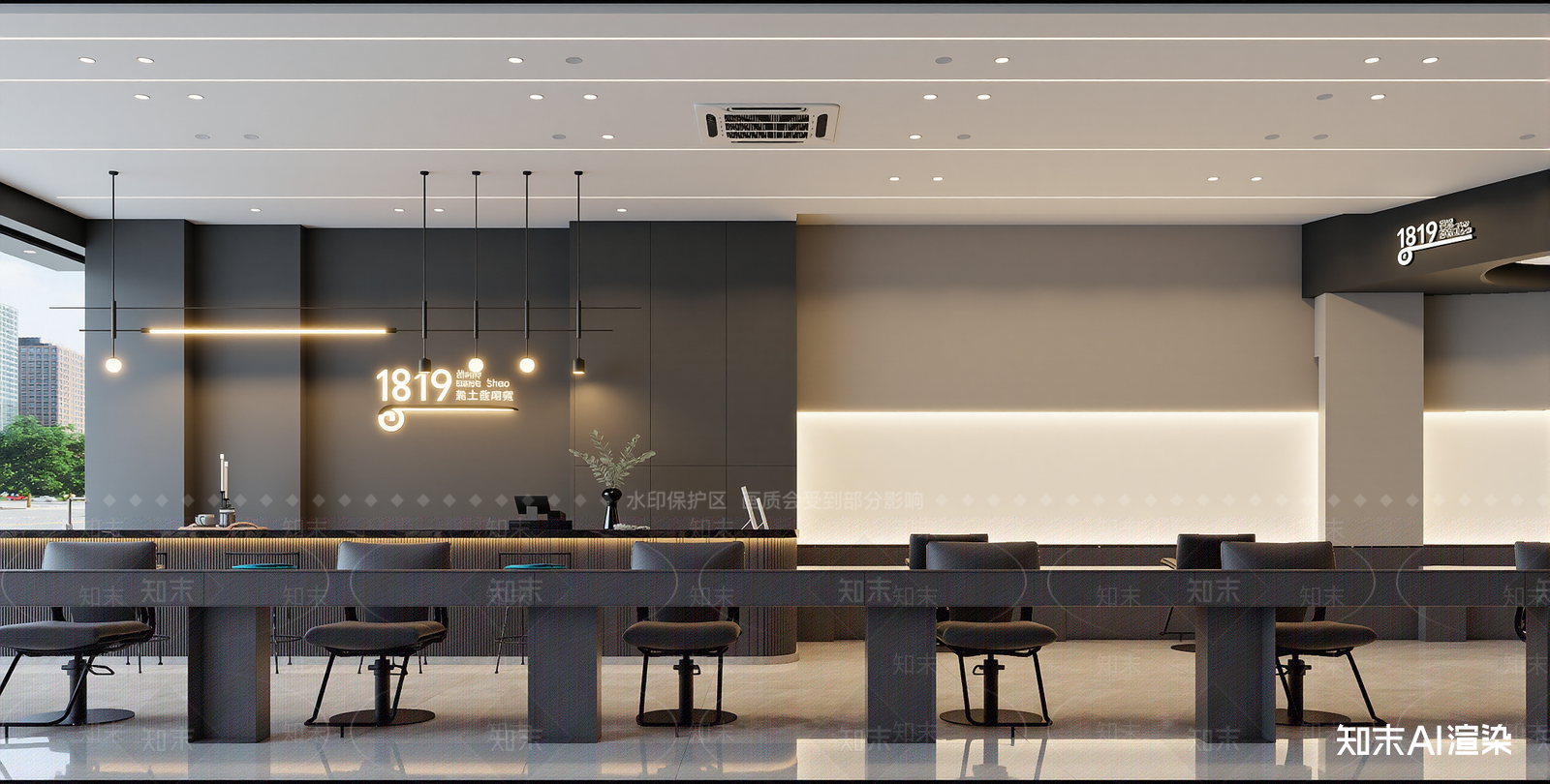 现代咖啡厅3D模型下载【ID:1214410221】