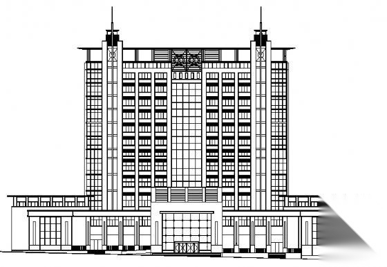 某十二层学院大楼建筑方案图cad施工图下载【ID:151565151】