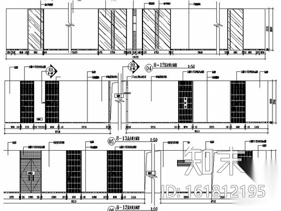 [上海]某现代风综合办公楼电梯间及卫生间室内装修施工图...cad施工图下载【ID:161812195】