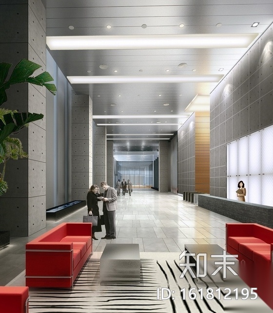 [上海]某现代风综合办公楼电梯间及卫生间室内装修施工图...cad施工图下载【ID:161812195】