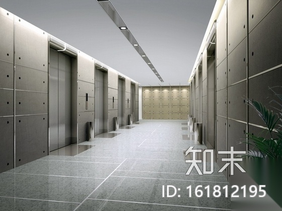 [上海]某现代风综合办公楼电梯间及卫生间室内装修施工图...cad施工图下载【ID:161812195】