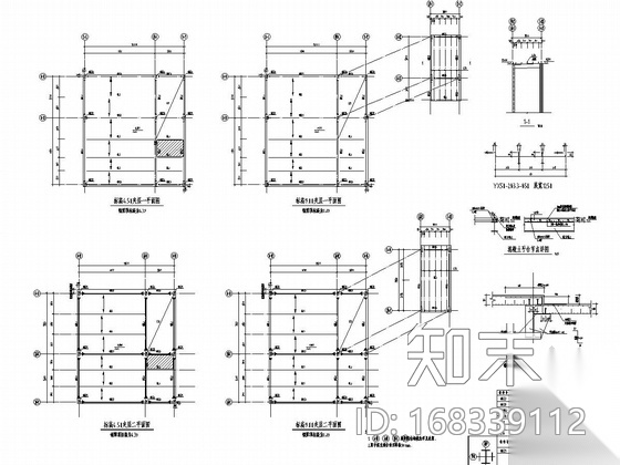 [湖北]单层门式刚架钢结构工业厂房结构施工图cad施工图下载【ID:168339112】