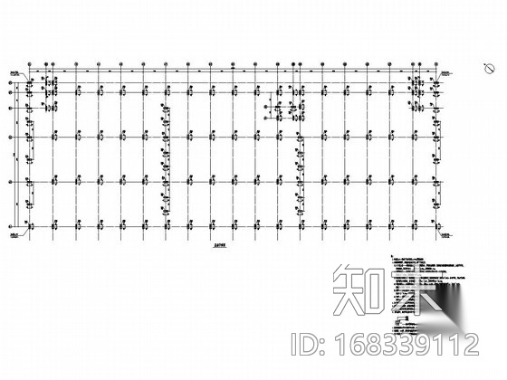 [湖北]单层门式刚架钢结构工业厂房结构施工图cad施工图下载【ID:168339112】