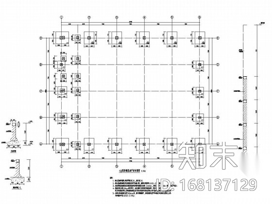 [江苏]单层钢结构置景棚结构施工图cad施工图下载【ID:168137129】
