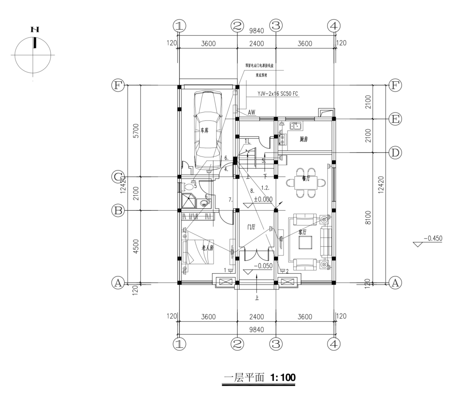 美式新农村3层独栋别墅自建房建筑施工图下载【ID:149888155】