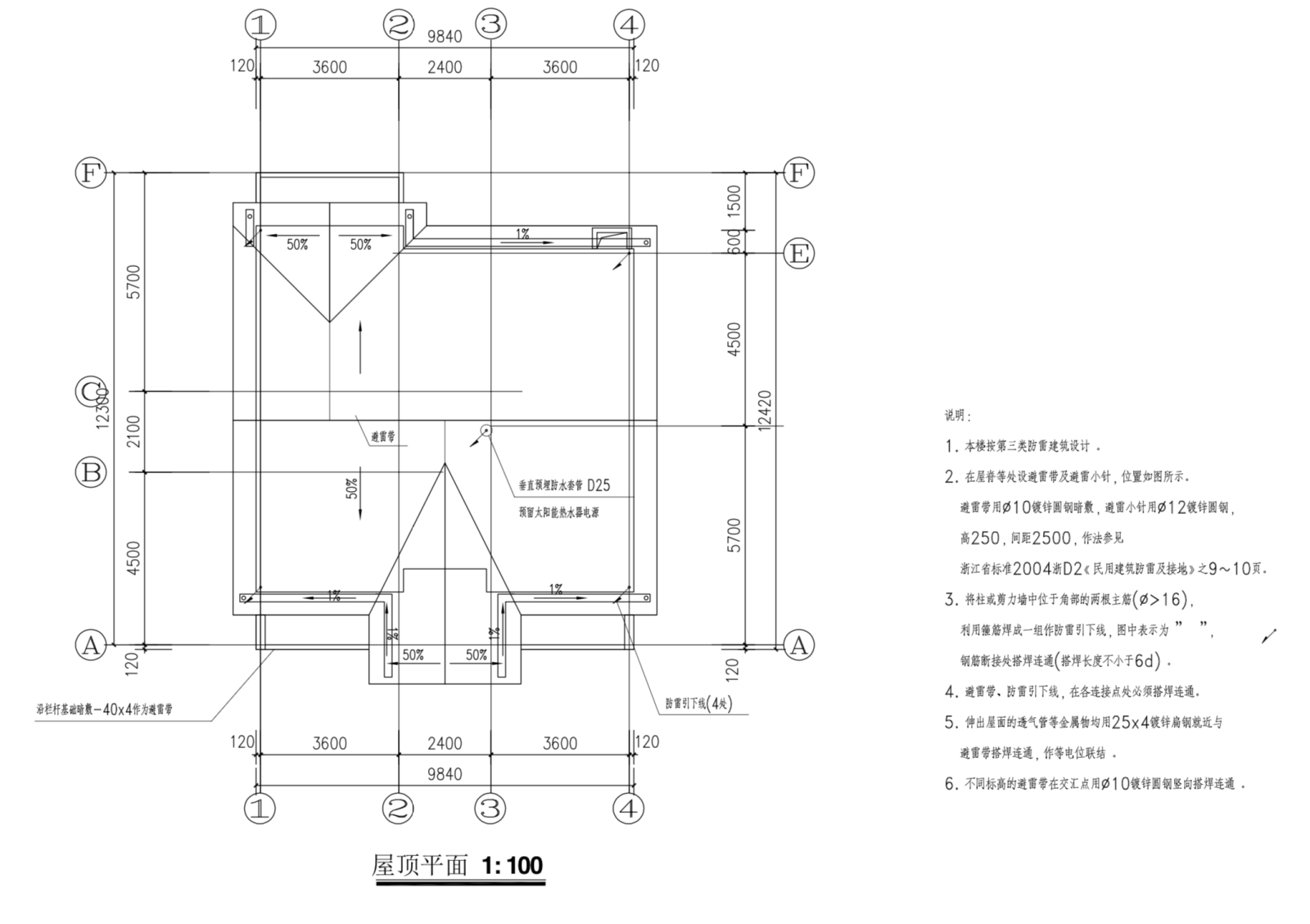 美式新农村3层独栋别墅自建房建筑施工图下载【ID:149888155】