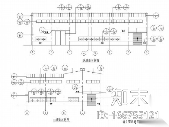 压型钢板屋面节点详图施工图下载【ID:166755121】