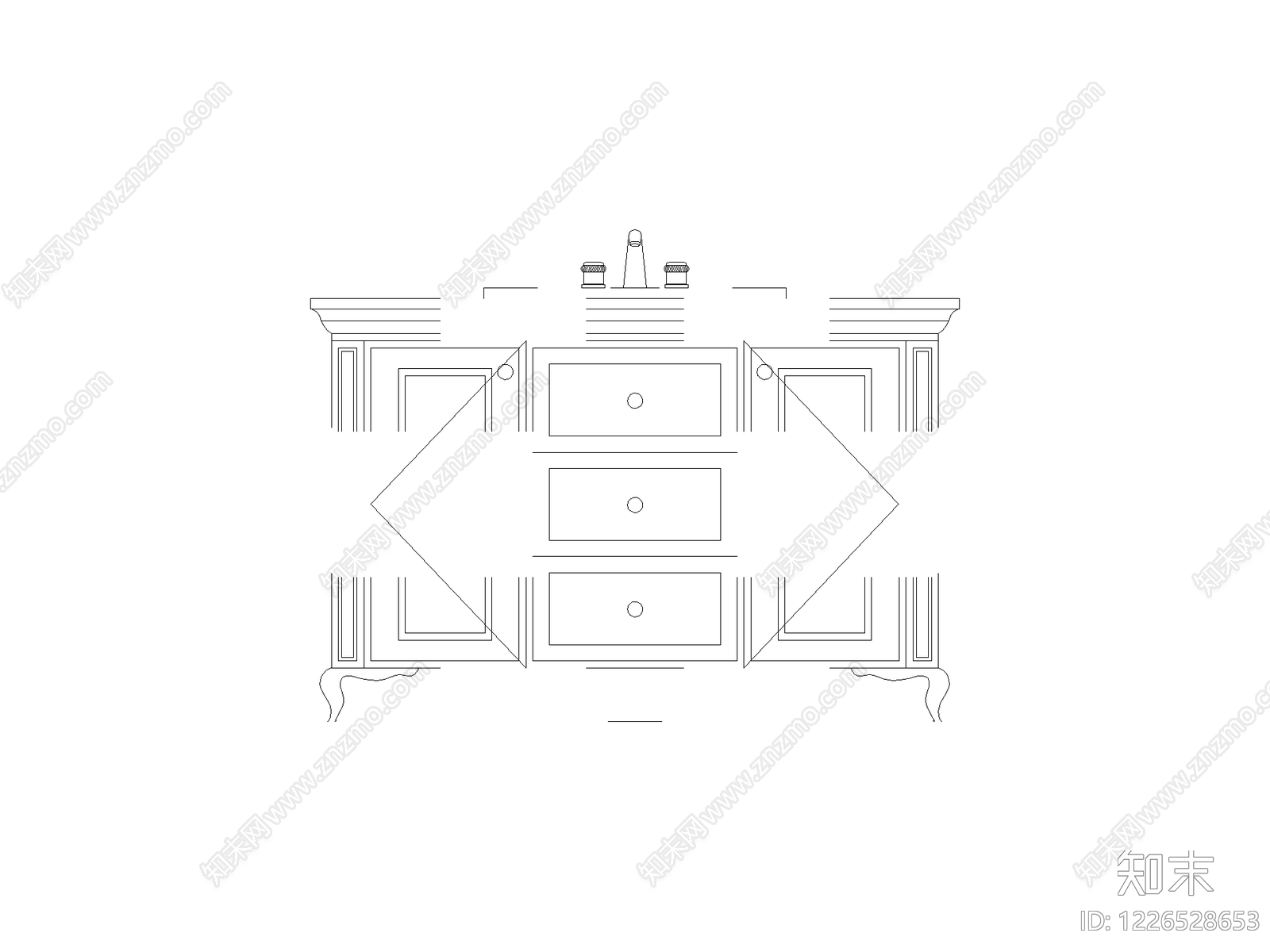 卫浴图块cad施工图下载【ID:1226528653】