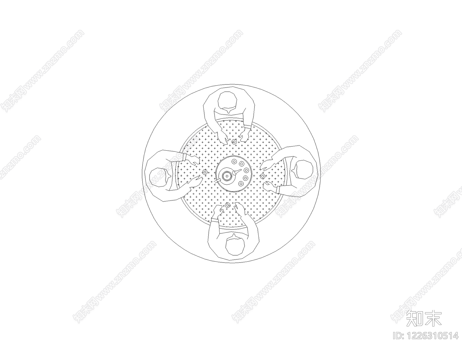 桌子cad施工图下载【ID:1226310514】