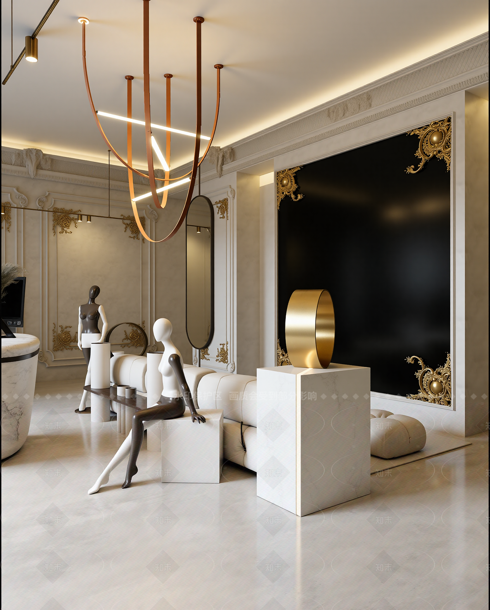 法式服装展厅3D模型下载【ID:1214579215】