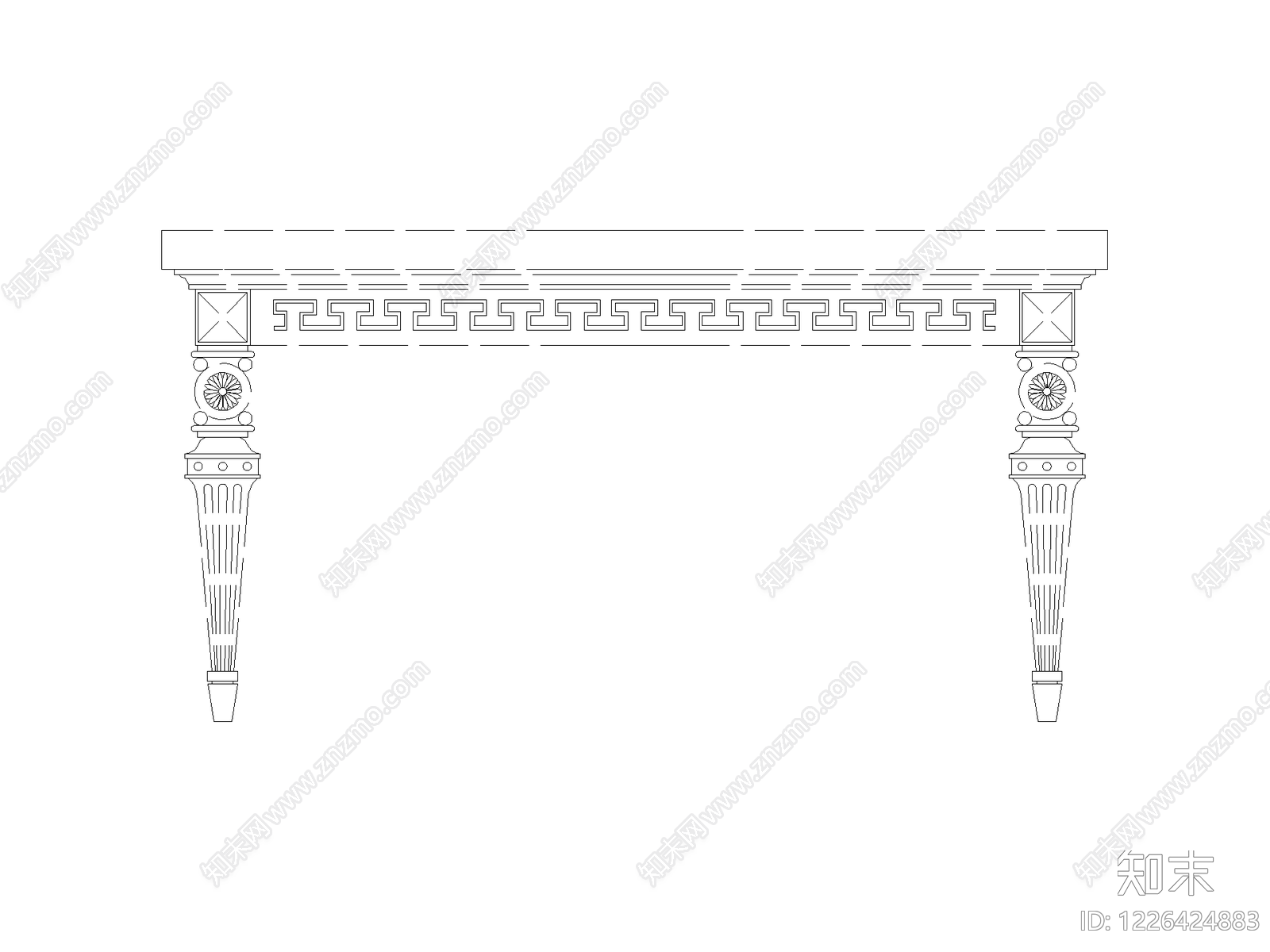 桌子cad施工图下载【ID:1226424883】
