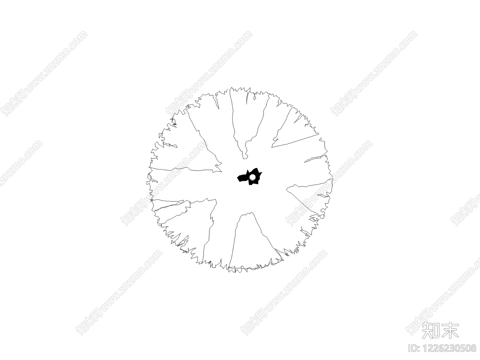 现代乔木种植CAD图纸
