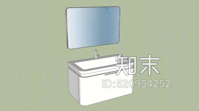 组成bathroom镜像水槽和浴室SU模型下载【ID:520954252】