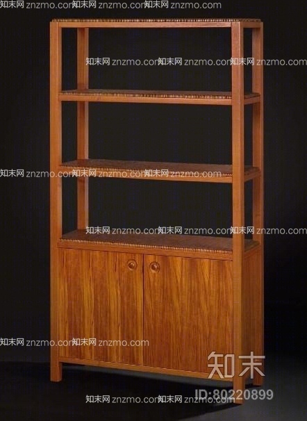原木色木艺置物架3D模型下载【ID:80220899】