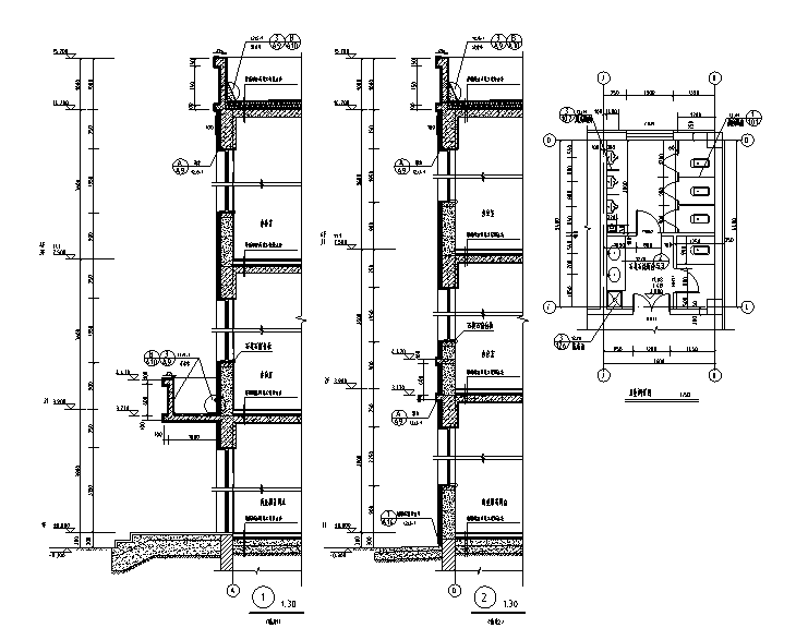 恒和世家物业楼建筑施工图cad施工图下载【ID:149932126】