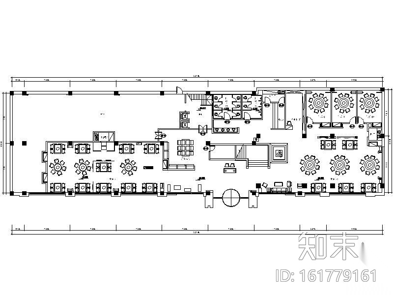 唐山某大飯店餐廳裝修圖施工圖下載