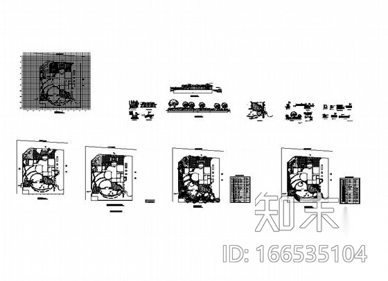 别墅景观设计方案总图cad施工图下载【ID:166535104】