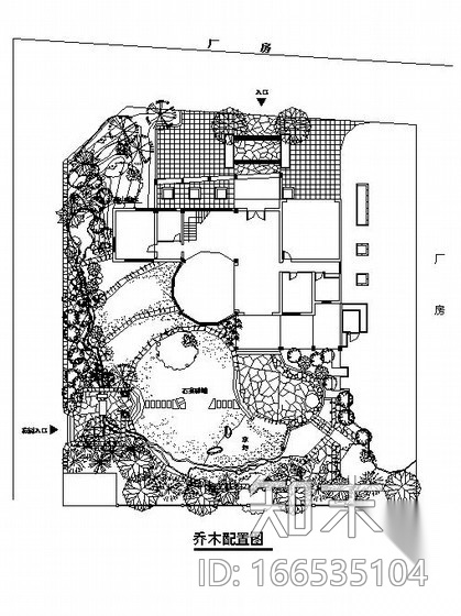 别墅景观设计方案总图cad施工图下载【ID:166535104】