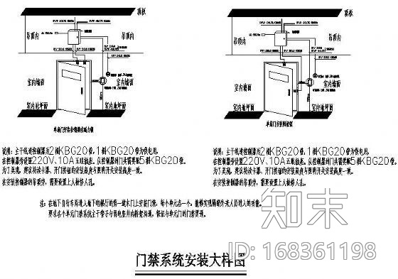 门禁安装大样图施工图下载【ID:168361198】