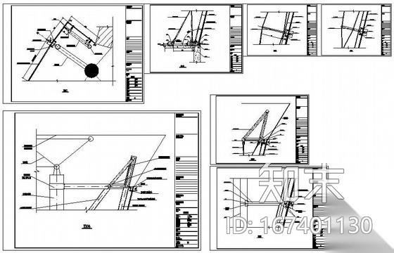 某汽车展厅幕墙结构设计图cad施工图下载【ID:167401130】