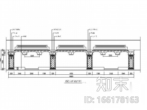 商务会所水景装饰过道室内装修图cad施工图下载【ID:166178163】