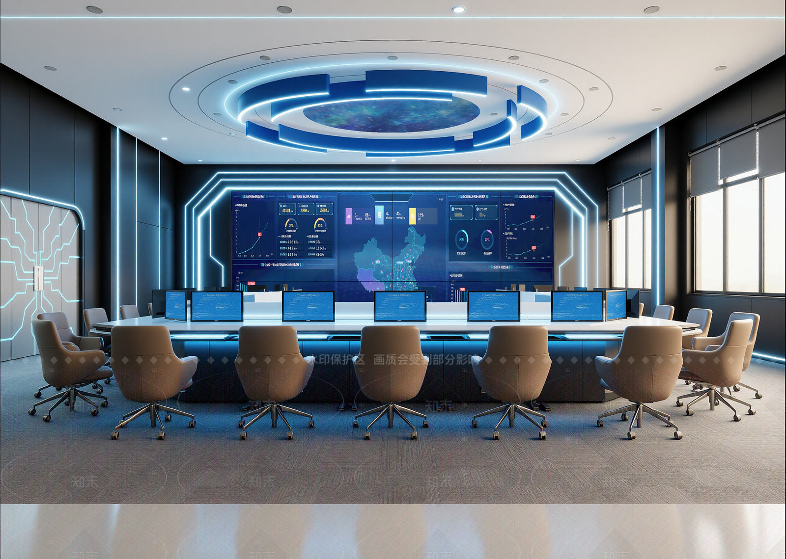 现代指挥中心3D模型下载【ID:1214947242】