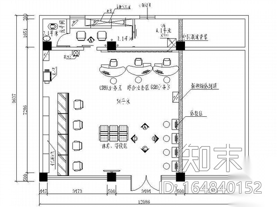 [深圳]中国联通某营业厅施工图cad施工图下载【ID:164840152】