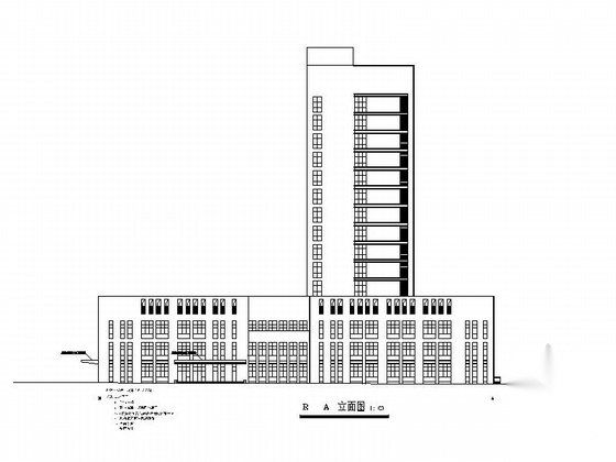 [安徽]高层市级框架结构医疗综合楼建筑施工图（知名设计...cad施工图下载【ID:166209135】