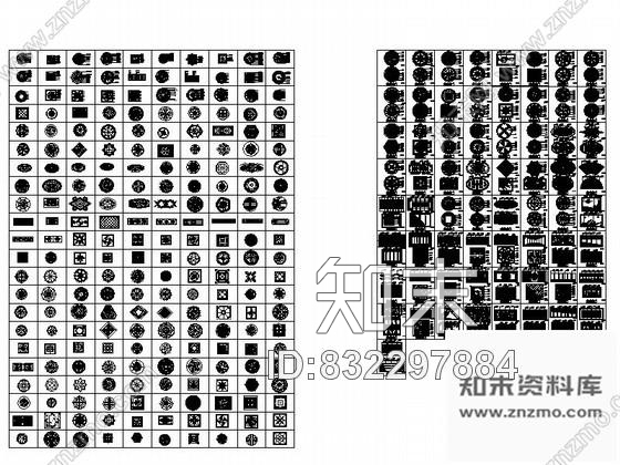 图块/节点大理石地面拼花图集施工图下载【ID:832297884】