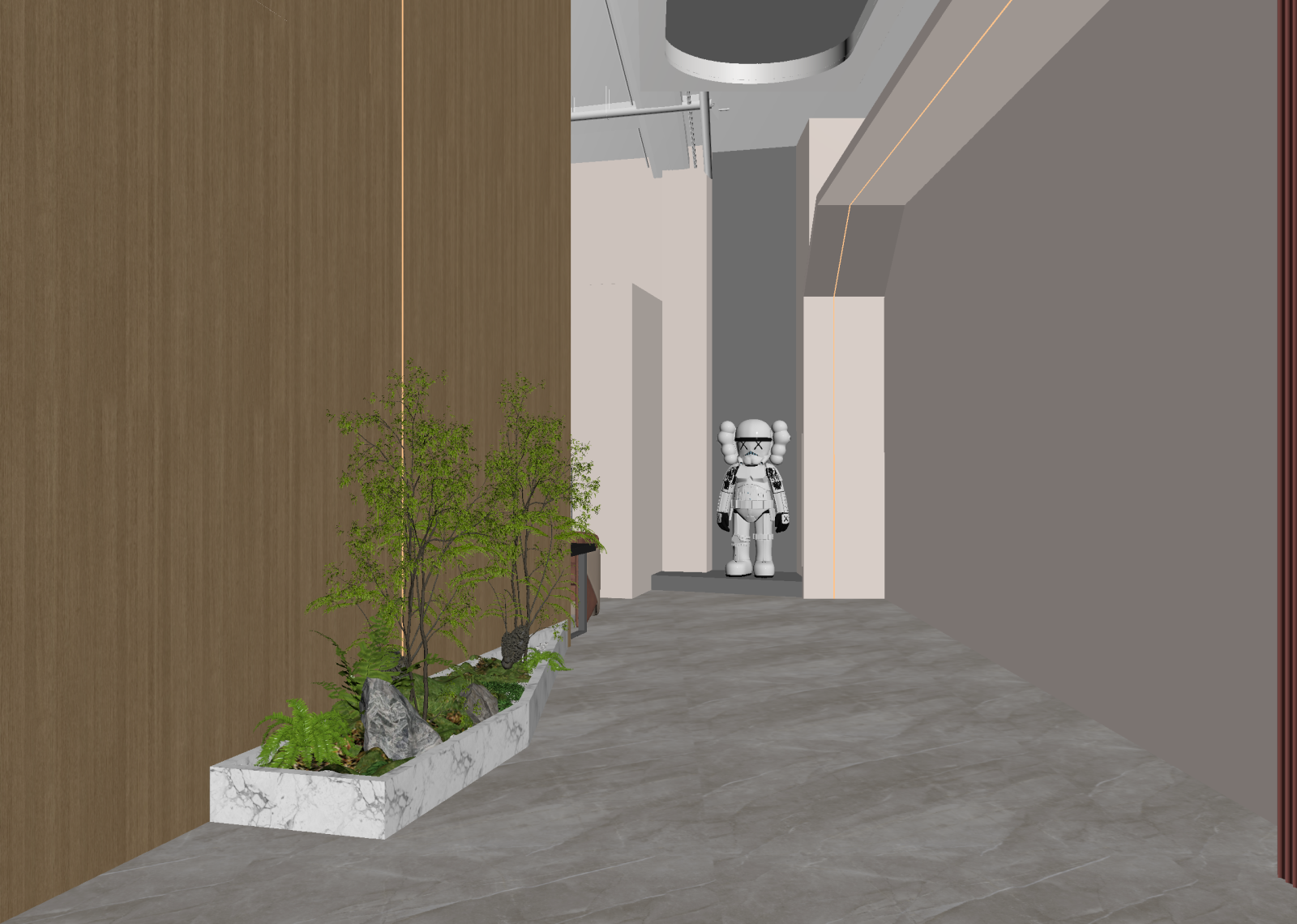 现代走廊3D模型下载【ID:1214663905】