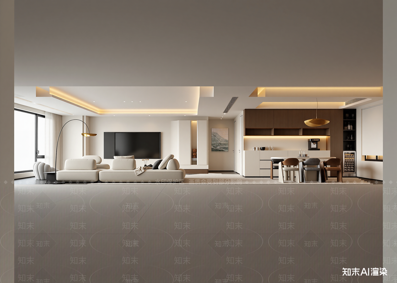 现代客餐厅3D模型下载【ID:1215105907】