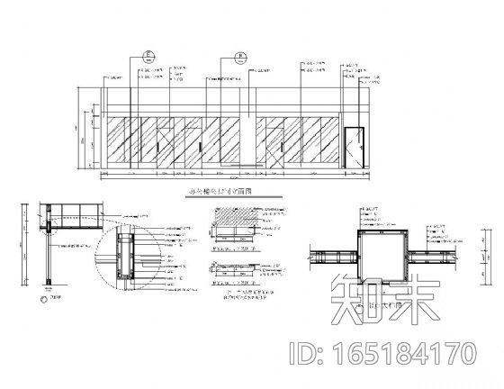 办公室玻璃隔断详图Ⅱ施工图下载【ID:165184170】