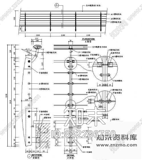 图块/节点楼梯节点详图14cad施工图下载【ID:832286750】