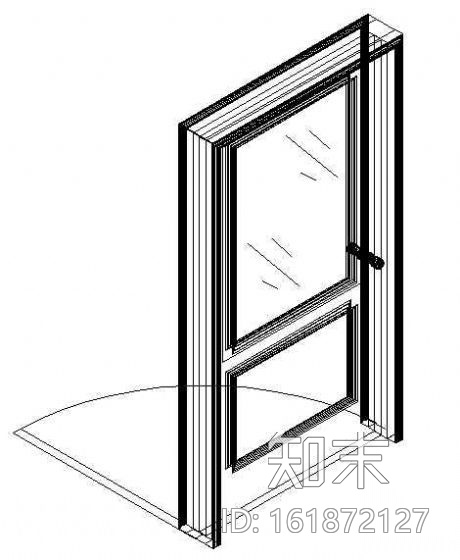 门CAD模型图块cad施工图下载【ID:161872127】