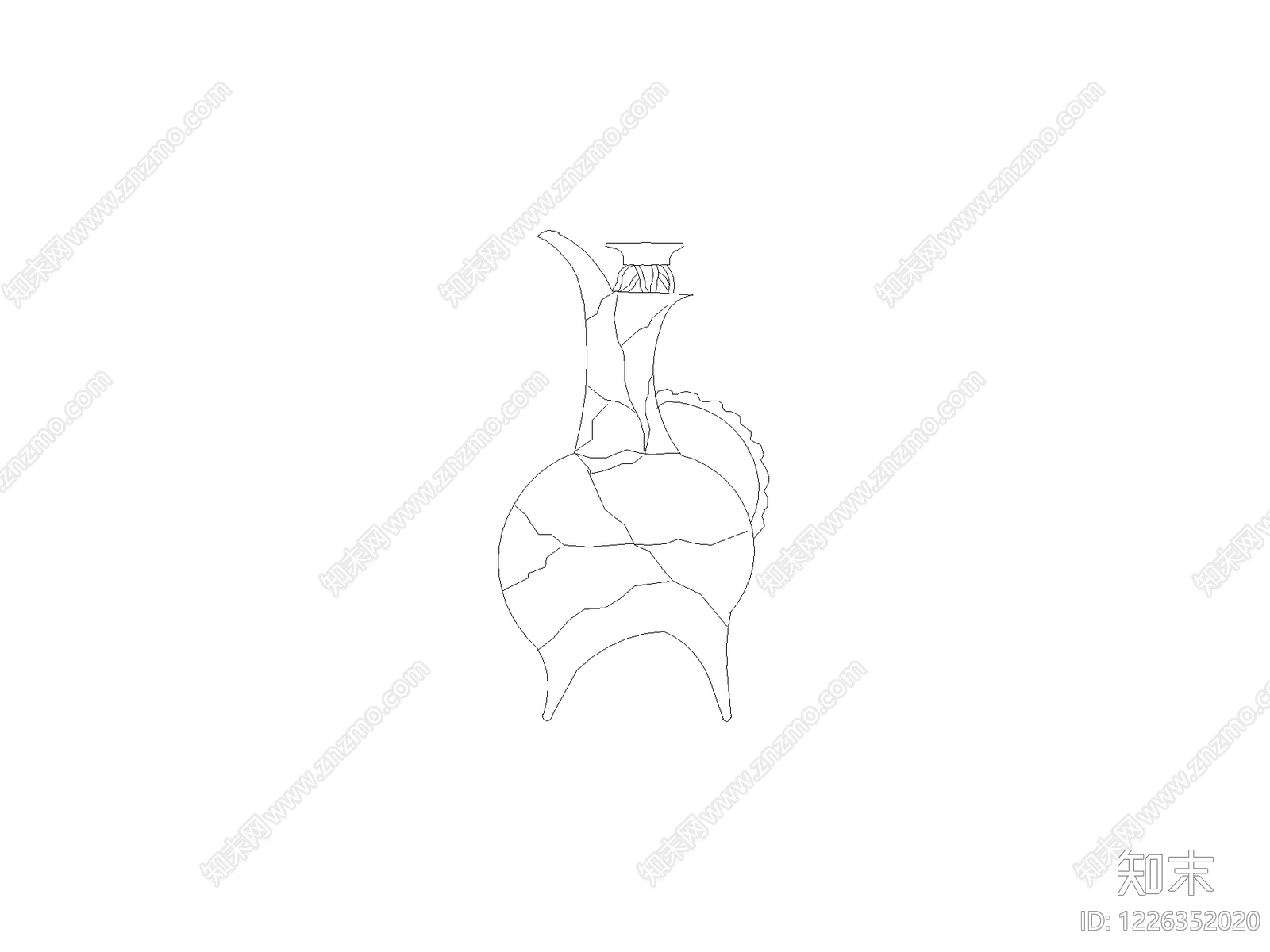 摆件cad施工图下载【ID:1226352020】